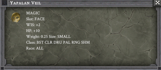 YAPALAN VEIL item card